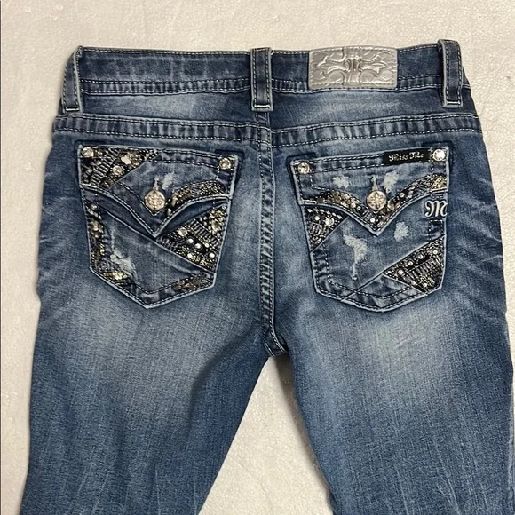Miss Me Blue Embellished Women's Jeans 28x29 - Picture 1 of 8